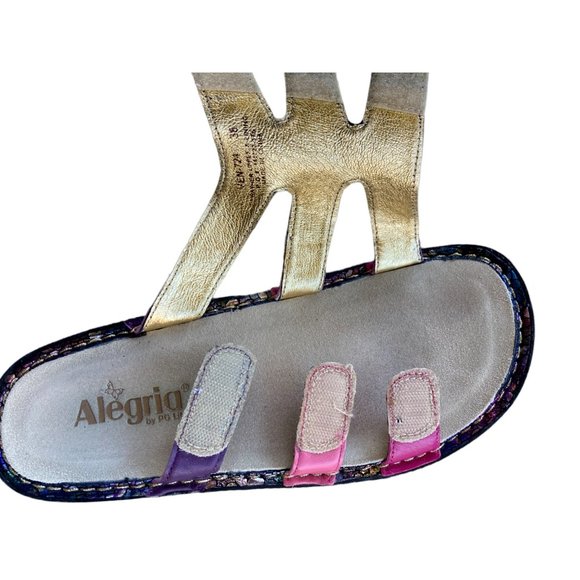 Alegria Women's Venice iridescent metallic leather Sandals Size 38 US 7.5 - Picture 6 of 6